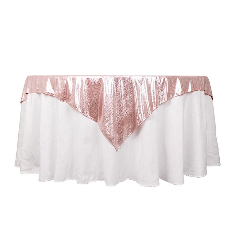 72" x 72" Shimmer Sequin Dots Square Polyester Table Overlay LAY72_SHIM_054