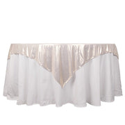 72" x 72" Shimmer Sequin Dots Square Polyester Table Overlay LAY72_SHIM_081