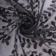 72" x 72" Tulle Square Table Overlay with Embroidered Sequins