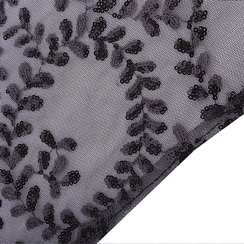 72" x 72" Tulle Square Table Overlay with Embroidered Sequins