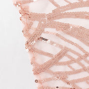 72" x 72" Wave Mesh Square Table Overlay With Embroidered Sequins