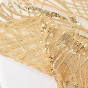 72" x 72" Wave Mesh Square Table Overlay With Embroidered Sequins