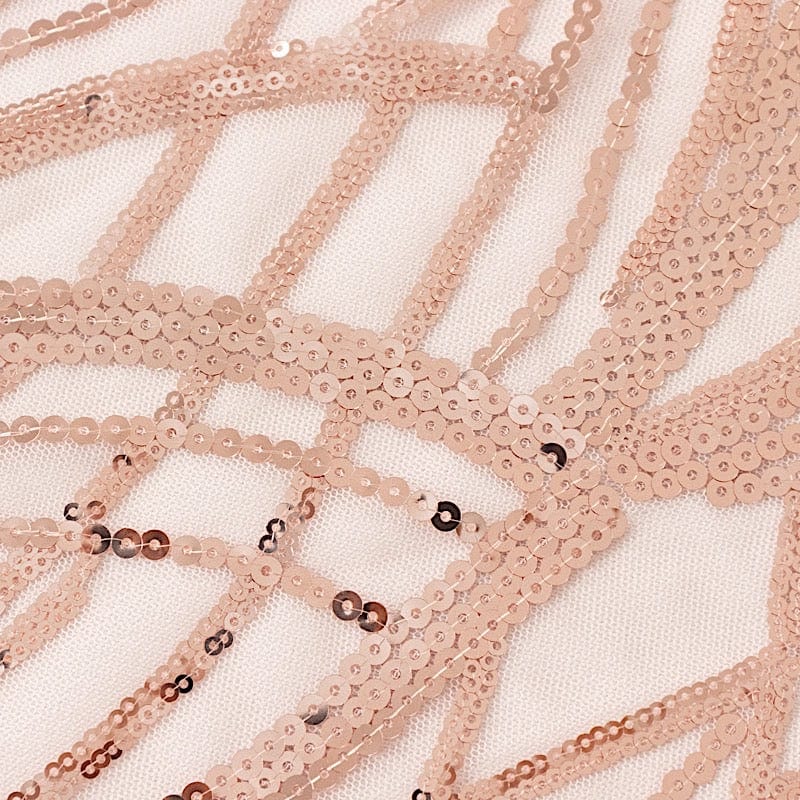 72" x 72" Wave Mesh Square Table Overlay With Embroidered Sequins