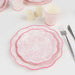 75 Vintage Floral Paper Plates and Cups - Pink and White DSP_PPCU_R011_PINK