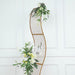 7ft Metal Lattice Wavy Grid Design Wedding Arch Backdrop Stand - Gold BKDP_STND_17_GOLD