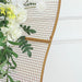 7ft Metal Lattice Wavy Grid Design Wedding Arch Backdrop Stand - Gold BKDP_STND_17_GOLD