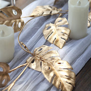 7ft Metallic Artificial Monstera Leaf Table Garland Plant - Gold ARTI_METLIC25_GOLD