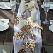 7ft Metallic Artificial Monstera Leaf Table Garland Plant - Gold ARTI_METLIC25_GOLD