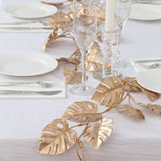 7ft Metallic Artificial Monstera Leaf Table Garland Plant - Gold ARTI_METLIC25_GOLD