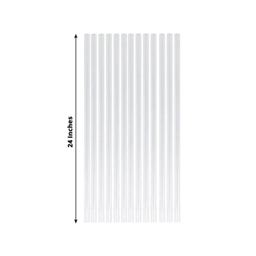 8 Acrylic 24" Ceiling Drape Tubes with Position Fastening Pins and Connectors - Clear BKDP_CEIL_TUBE01_24