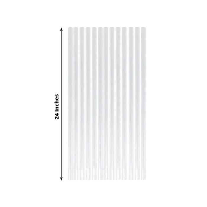 8 Acrylic 24" Ceiling Drape Tubes with Position Fastening Pins and Connectors - Clear BKDP_CEIL_TUBE01_24