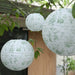 8 Chinoiserie Floral Print Hanging Paper Lanterns