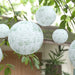 8 Chinoiserie Floral Print Hanging Paper Lanterns