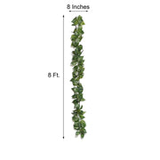 8 ft 3D Artificial Pothos Greenery Chain Garland - Green ARTI_202_POTHO