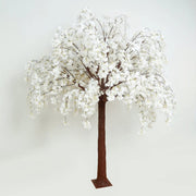 8 ft Artificial Cherry Blossom Tree with Fiberglass Trunk and Metal Base - White ARTI_TREE_CHR01_8_WHT