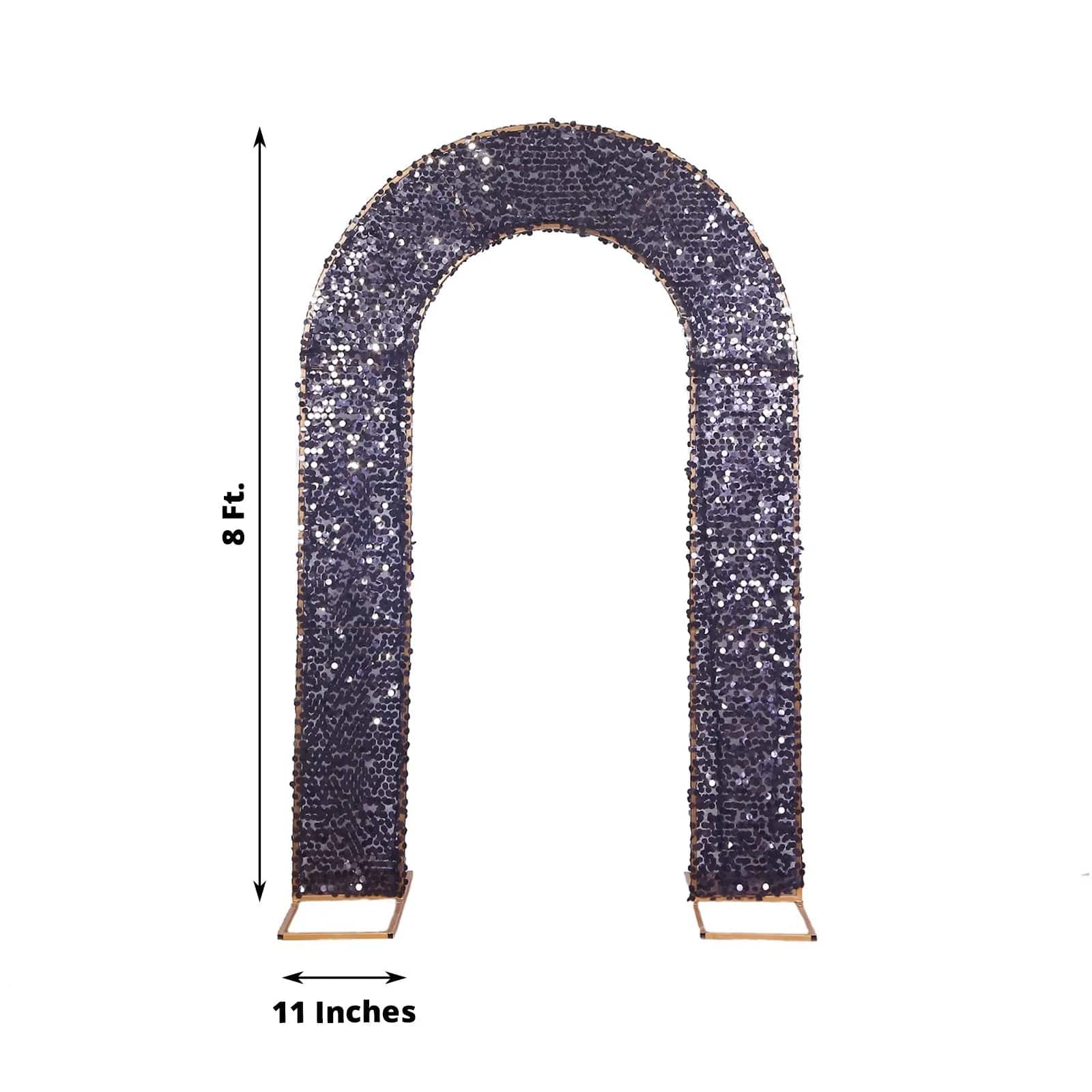 8 ft Big Payette Sequin Open Arch Backdrop Cover