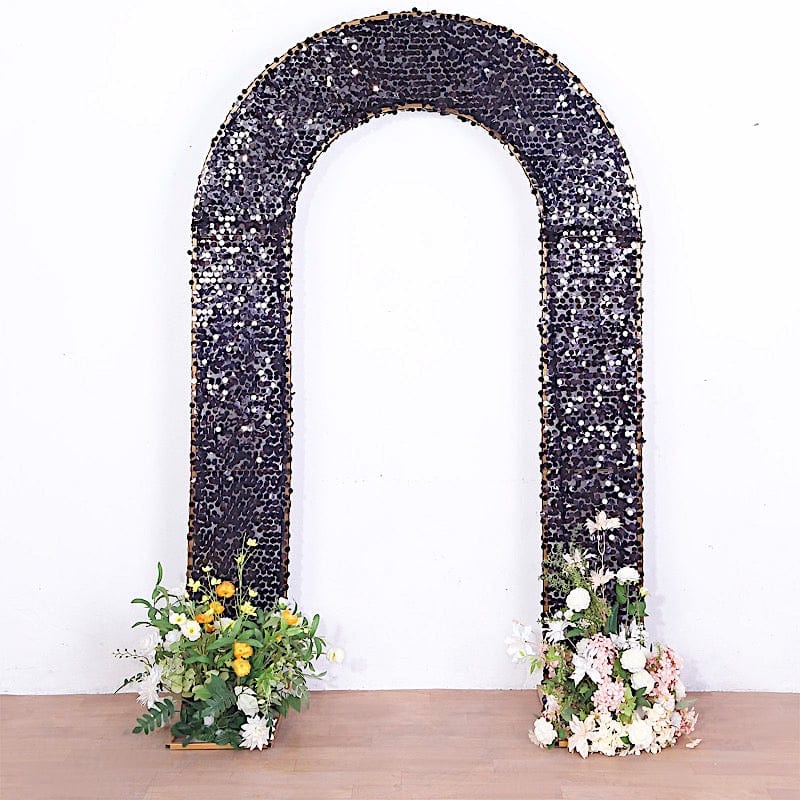 8 ft Big Payette Sequin Open Arch Backdrop Cover