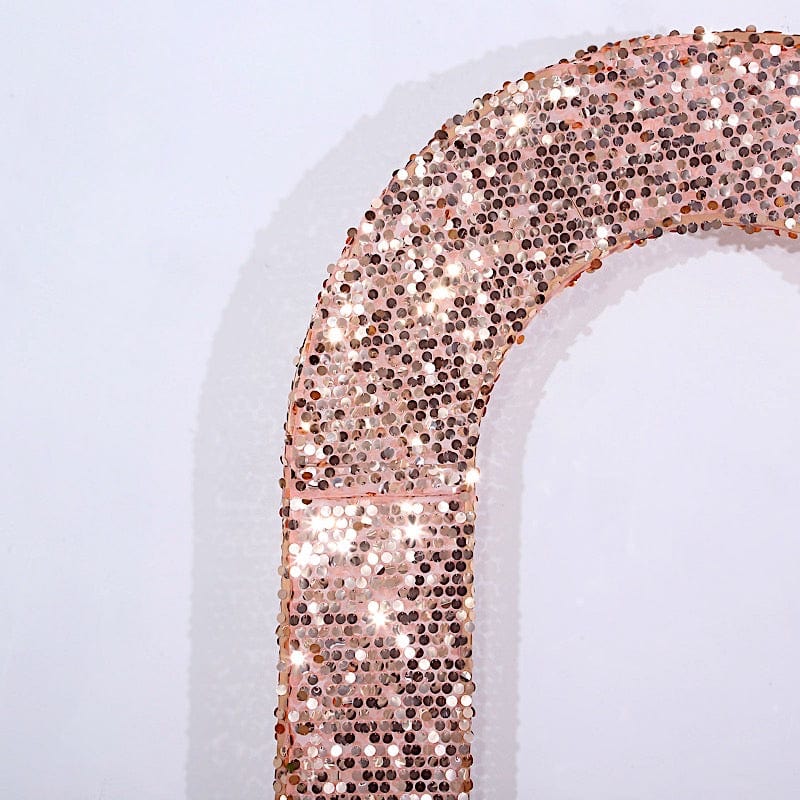 8 ft Big Payette Sequin Open Arch Backdrop Cover