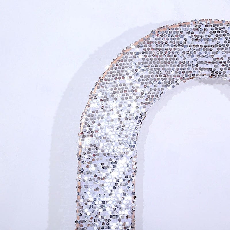 8 ft Big Payette Sequin Open Arch Backdrop Cover