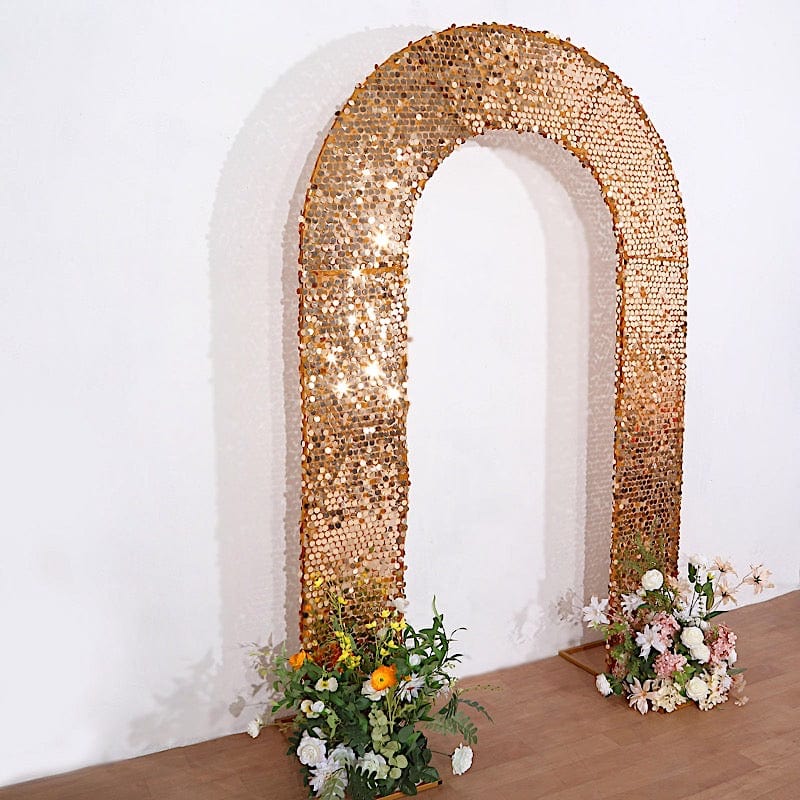 8 ft Big Payette Sequin Open Arch Backdrop Cover