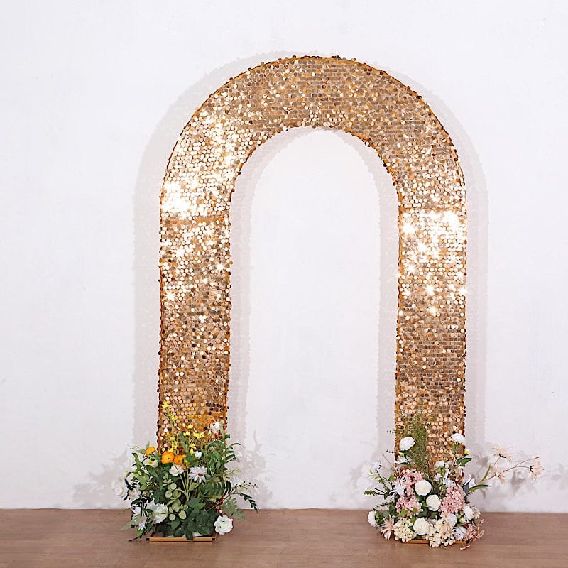 8 ft Big Payette Sequin Open Arch Backdrop Cover