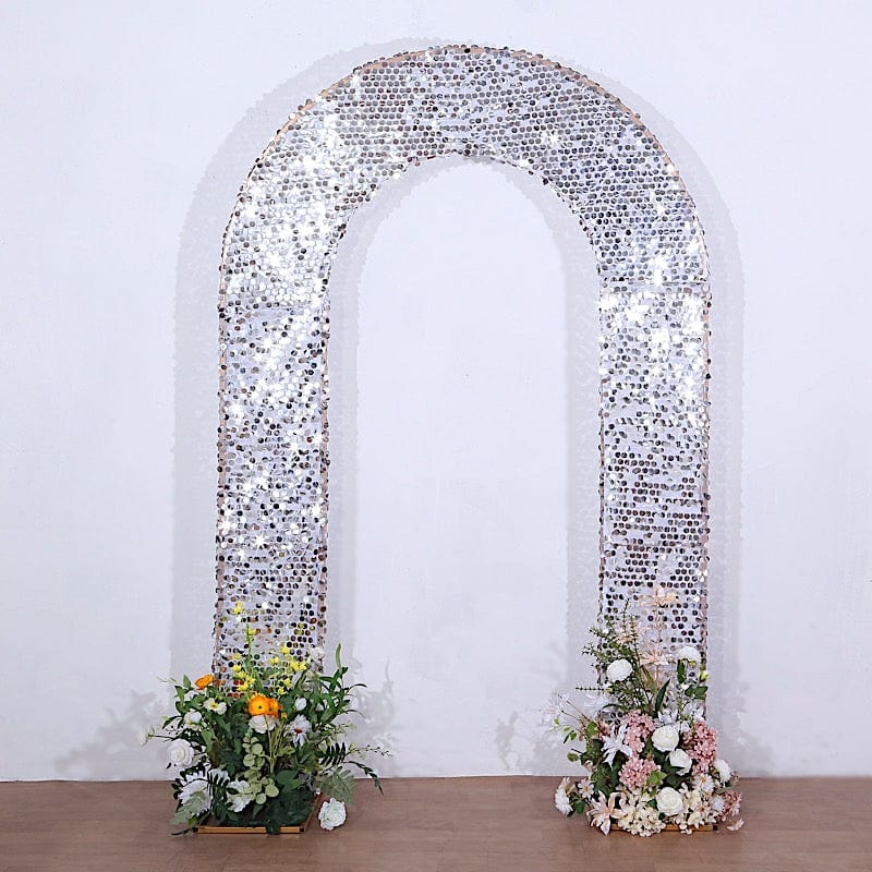 8 ft Big Payette Sequin Open Arch Backdrop Cover