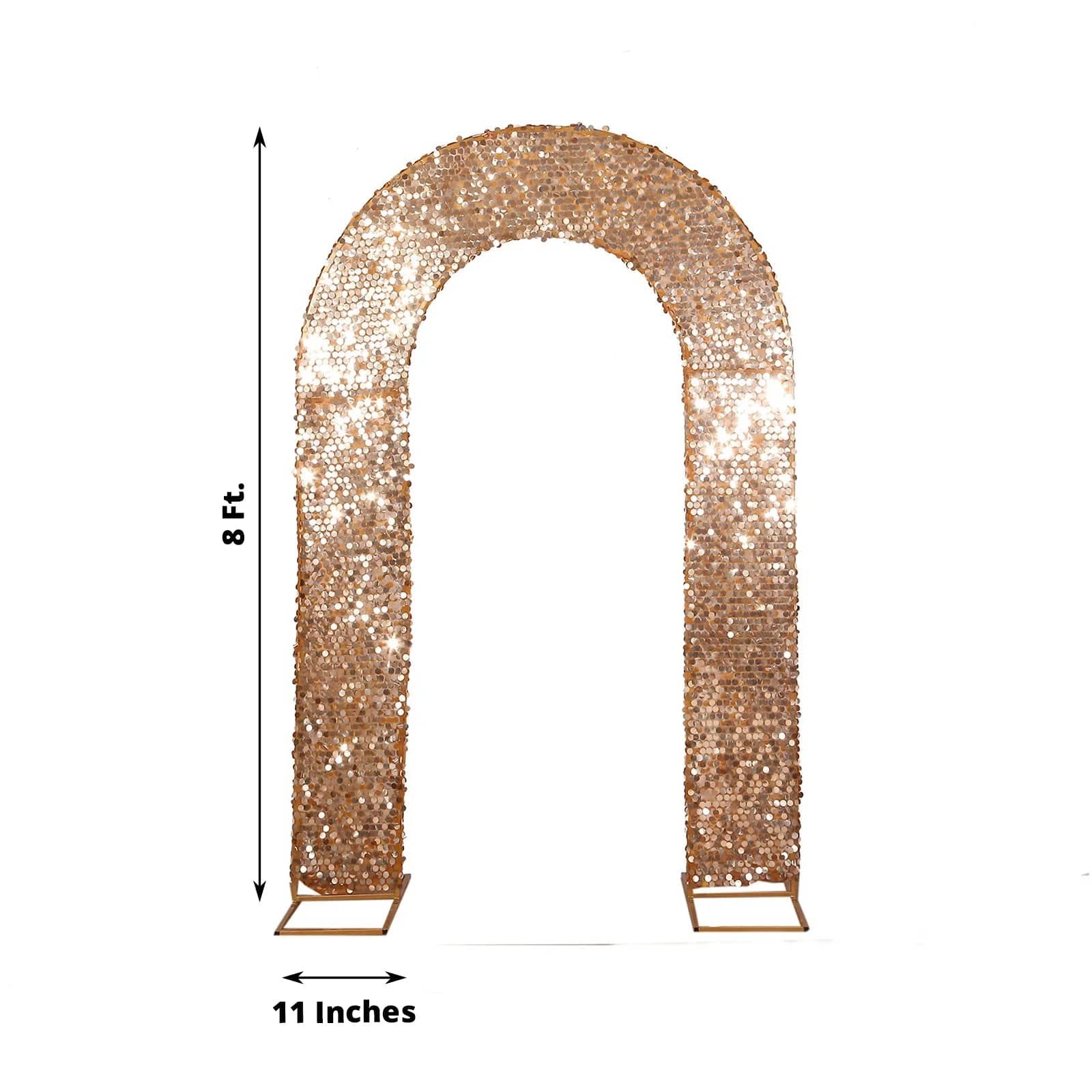 8 ft Big Payette Sequin Open Arch Backdrop Cover