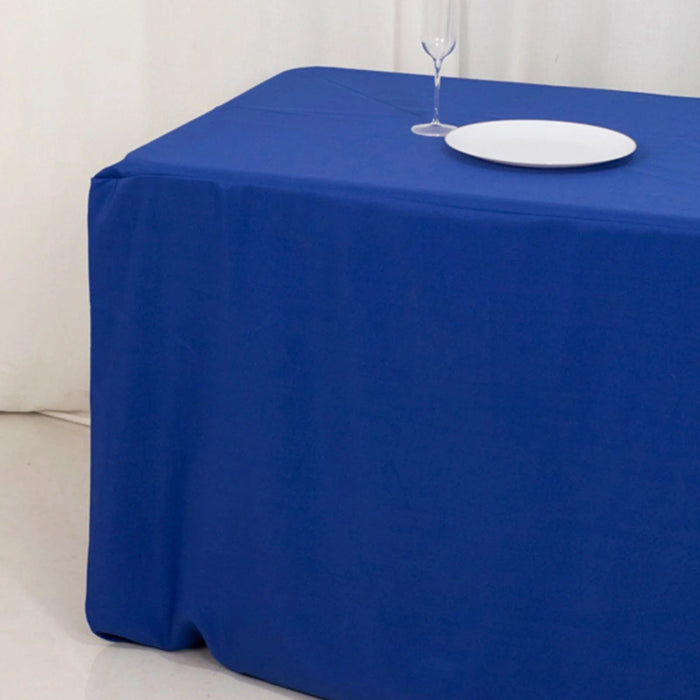 8 ft Fitted Premium Polyester Rectangle Tablecloth