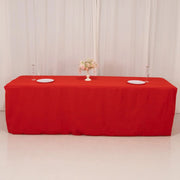 8 ft Fitted Premium Polyester Rectangle Tablecloth