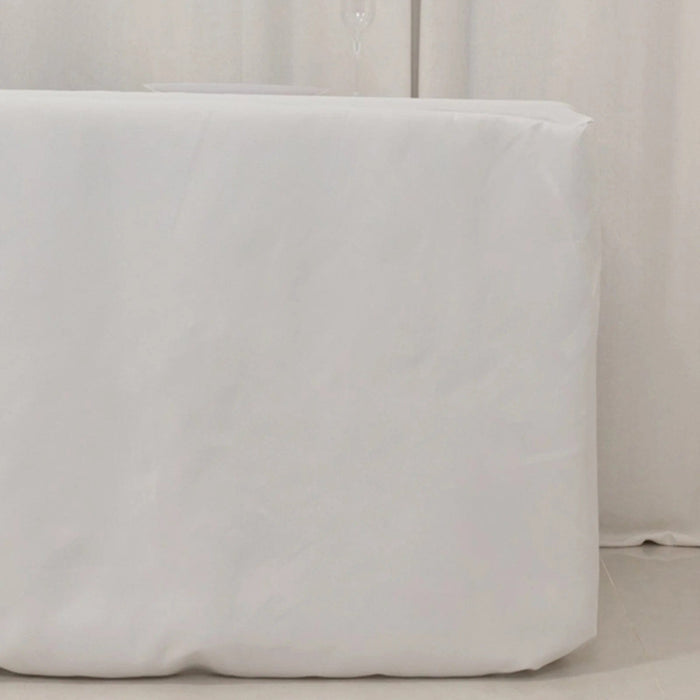 8 ft Fitted Premium Polyester Rectangle Tablecloth