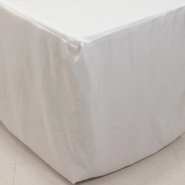 8 ft Fitted Premium Polyester Rectangle Tablecloth