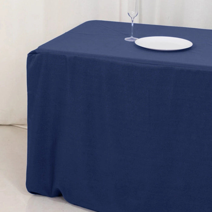 8 ft Fitted Premium Polyester Rectangle Tablecloth