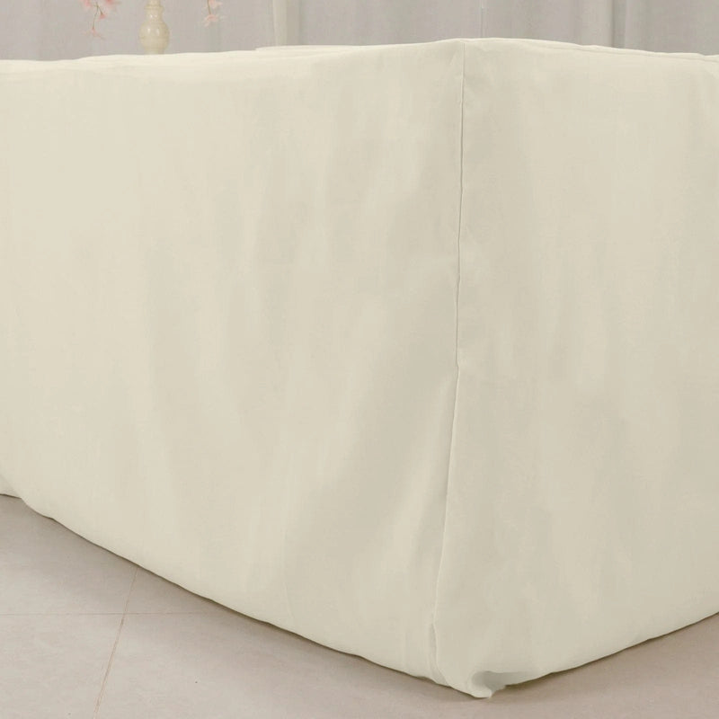 8 ft Fitted Premium Polyester Rectangle Tablecloth