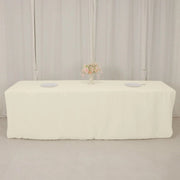 8 ft Fitted Premium Polyester Rectangle Tablecloth