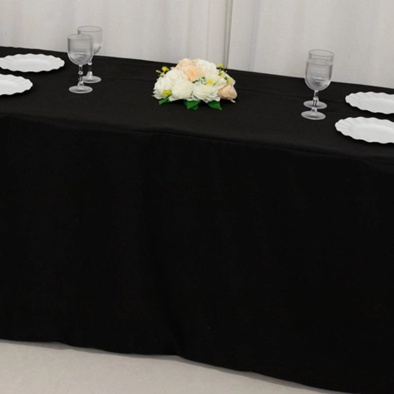8 ft Fitted Premium Polyester Rectangle Tablecloth