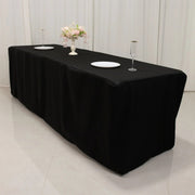 8 ft Fitted Premium Polyester Rectangle Tablecloth