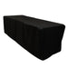 8 ft Fitted Premium Polyester Rectangle Tablecloth TAB_PRM_FIT8_BLK