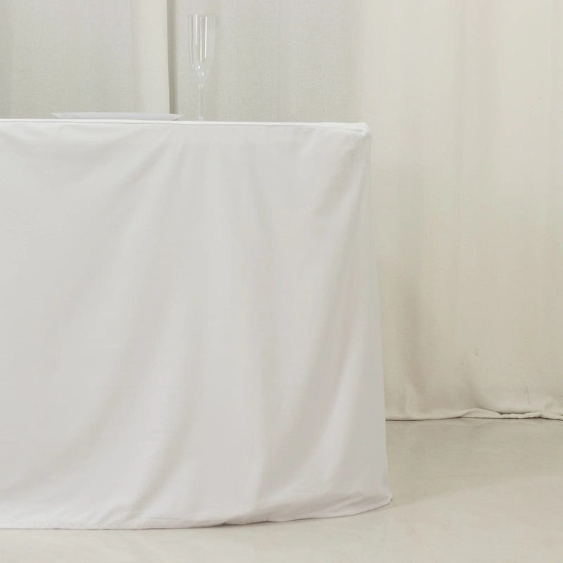 8 ft Fitted Scuba Polyester Rectangle Tablecloth