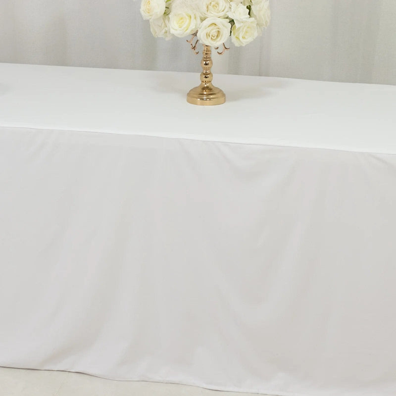 8 ft Fitted Scuba Polyester Rectangle Tablecloth