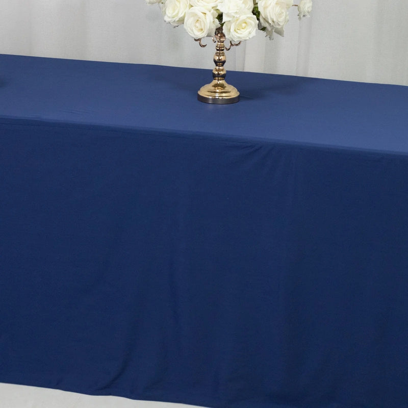 8 ft Fitted Scuba Polyester Rectangle Tablecloth