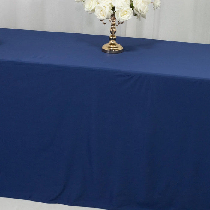 8 ft Fitted Scuba Polyester Rectangle Tablecloth