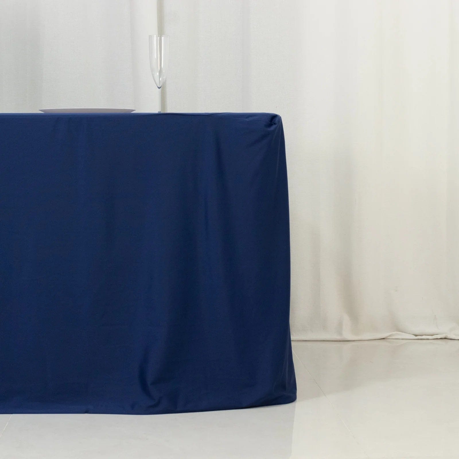 8 ft Fitted Scuba Polyester Rectangle Tablecloth