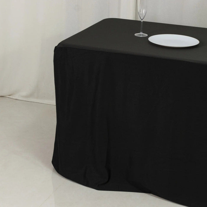 8 ft Fitted Scuba Polyester Rectangle Tablecloth