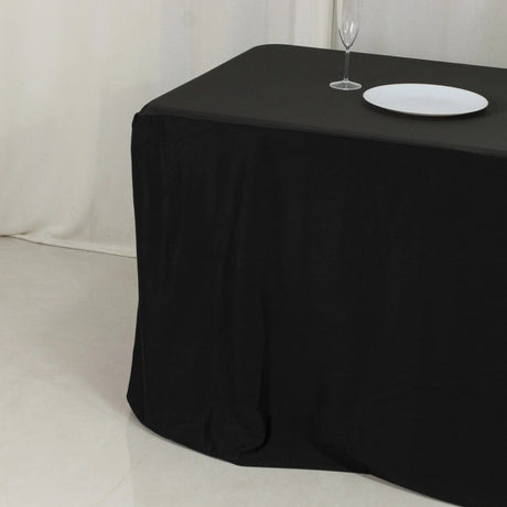 8 ft Fitted Scuba Polyester Rectangle Tablecloth
