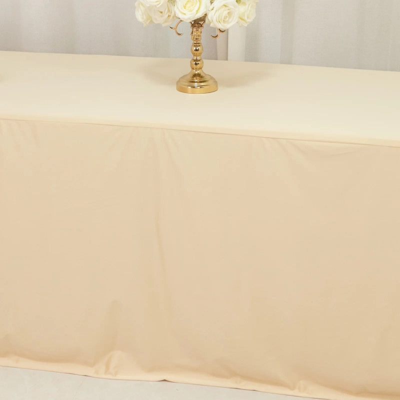 8 ft Fitted Scuba Polyester Rectangle Tablecloth