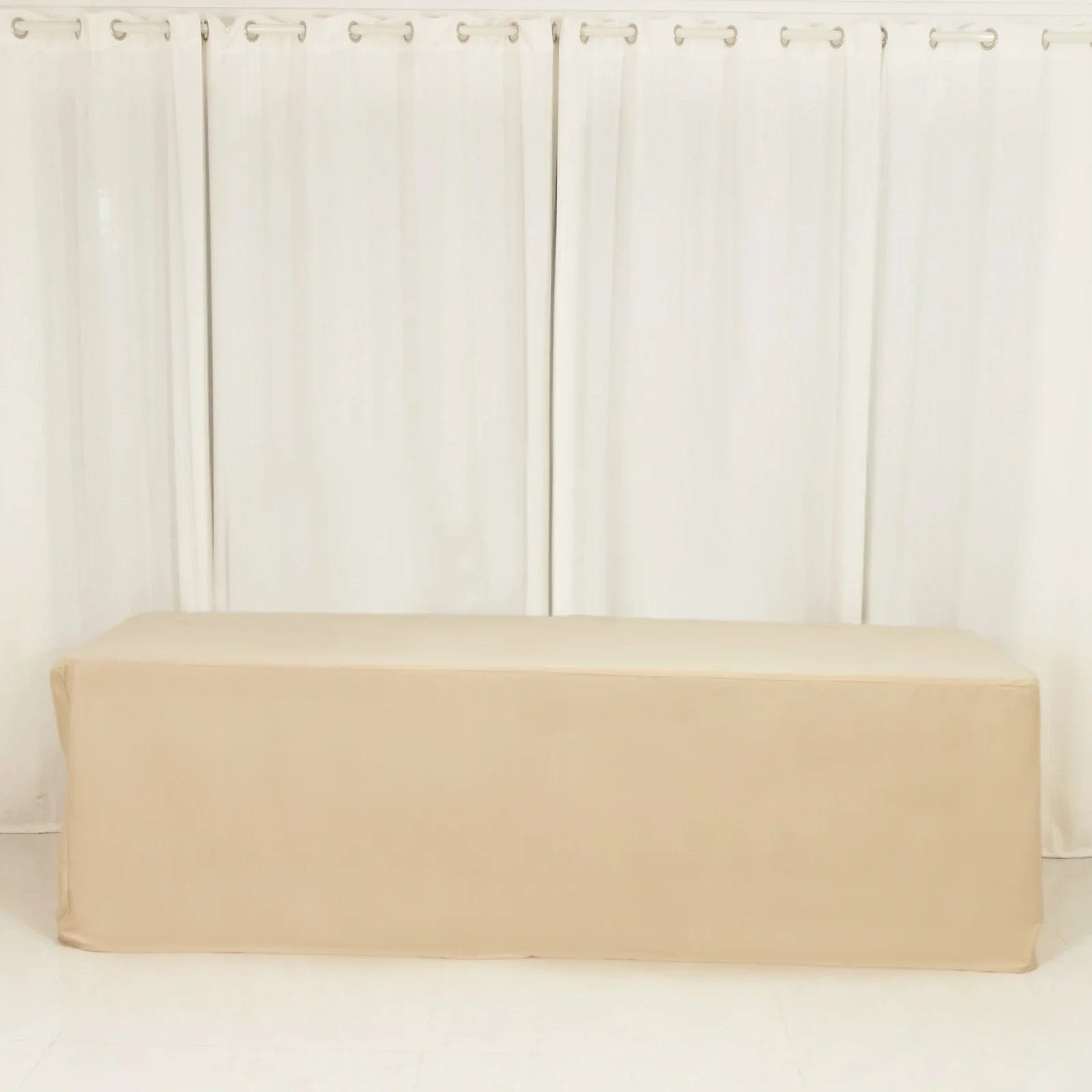 8 ft Fitted Scuba Polyester Rectangle Tablecloth
