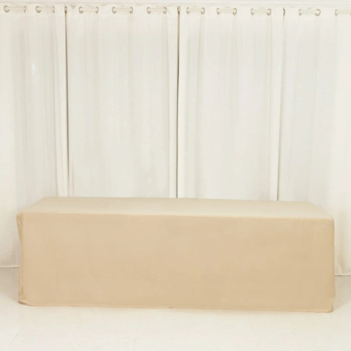 8 ft Fitted Scuba Polyester Rectangle Tablecloth