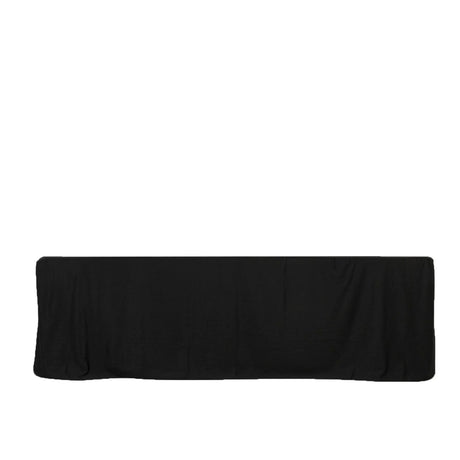 8 ft Fitted Scuba Polyester Rectangle Tablecloth TAB_SCUBA_FIT8_BLK
