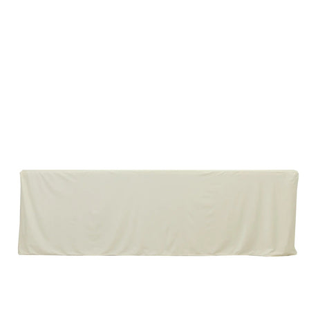 8 ft Fitted Scuba Polyester Rectangle Tablecloth TAB_SCUBA_FIT8_IVR