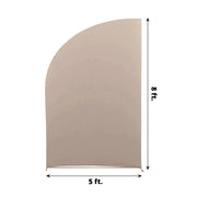 8 ft Fitted Spandex Half Moon Wedding Arch Backdrop Stand Cover